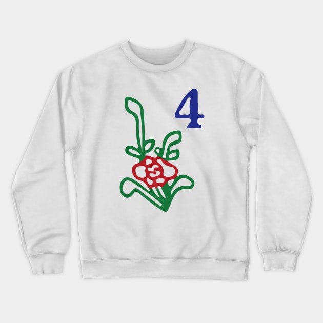 Season Flower Dong 4 Winter 竹 Tile. It's Mahjong Time! Crewneck Sweatshirt by Teeworthy Designs